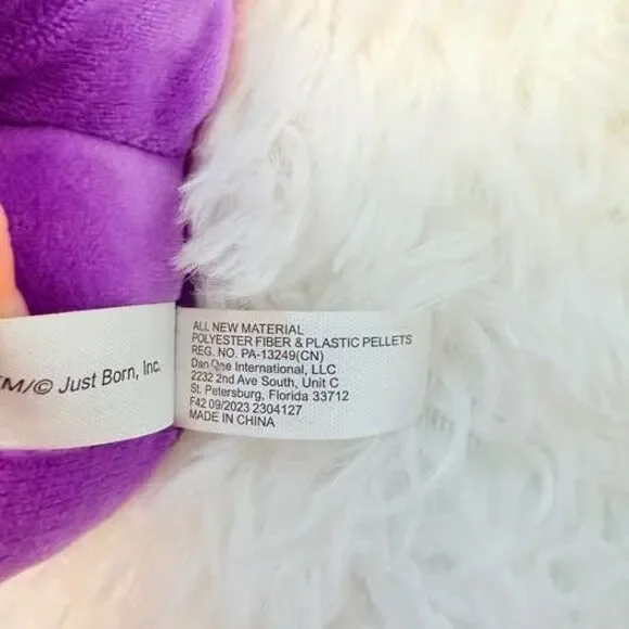 Peeps Bunny Plush Purple Pink Stuffed Animal Easter Gift Cute Toy - Picture 8 of 8